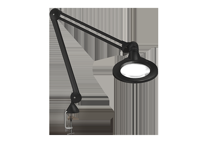 luxo Luxo 18310BK KFM LED ESD 45" arm 3-D lens and edge clamp mount black