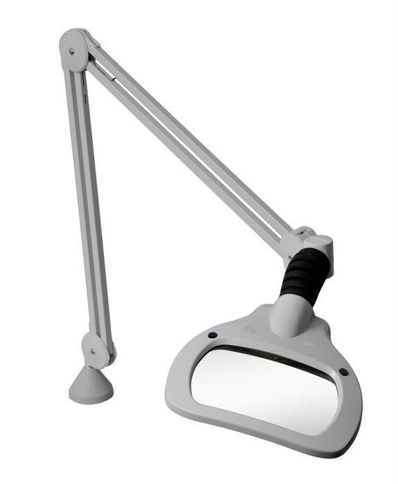 luxo Luxo WAVE LED 45" arm 3.5-D lens and edge clamp mount light grey