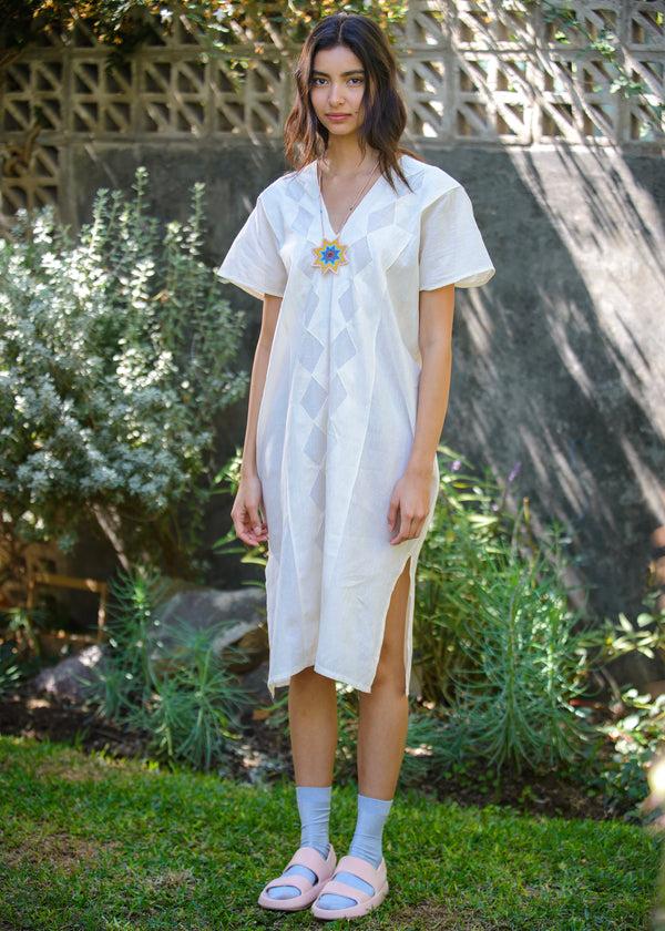 Luz El Diamante Tunic - Long - 100% Cotton - Made In Oaxaca