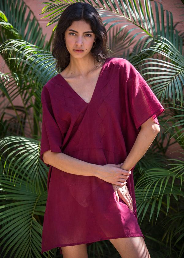 Luz El Diamante Tunic - Short - 100% Cotton - Made In Oaxaca