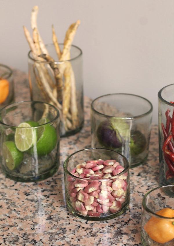 Luz Hand Blown Clear Glass Tumblers - 3 Sizes - 6oz - 8oz - 12oz