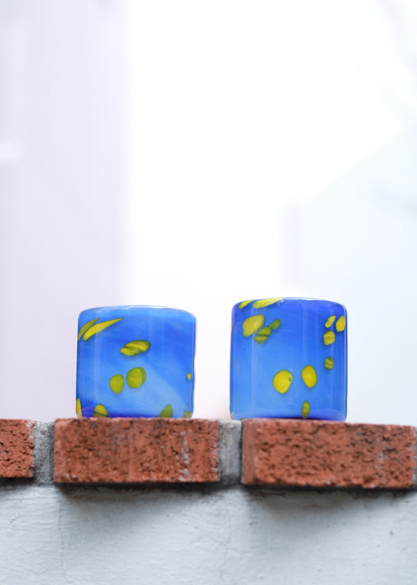 luz Hand Blown - Estrella Glass Tumbler - Blue - 8 ounces - 250 ml