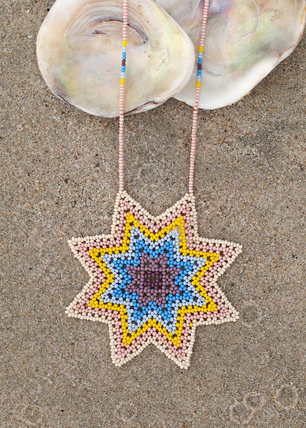 luz Indigenous - Maya Made - Beaded Morning Star Necklace