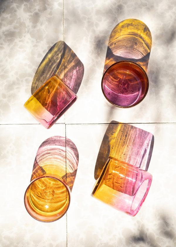 luz Amarosa Glass - Set of 2 - Hand blown - 2 Sizes