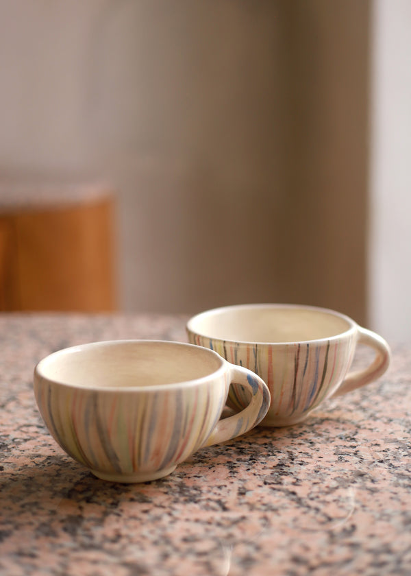 Luz Flat White Mug - 8 Oz Coffee Cup - Made In Oaxaca