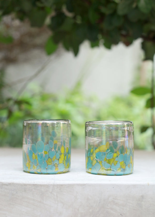 luz Hand Blown - Jewel Glass Tumbler - 8 ounces - 250 ml