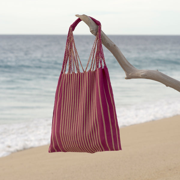Luz Hand Woven - Las Rayas Tote - Bugambilia