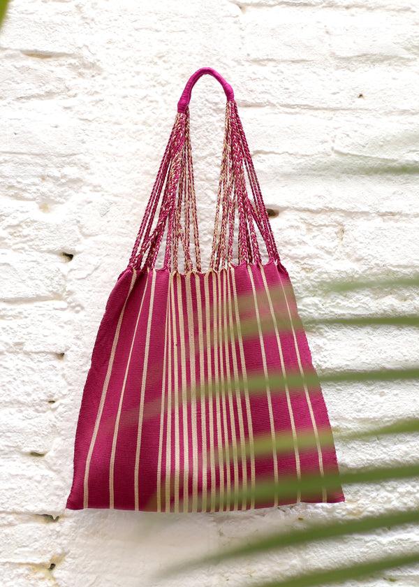 luz Hand Woven - Las Rayas Tote - Bugambilia