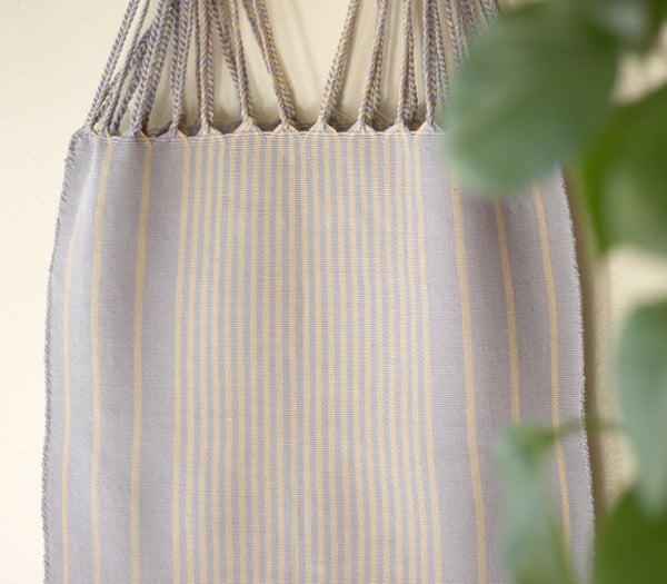 Luz Hand Woven - Las Rayas Tote - Eggshell