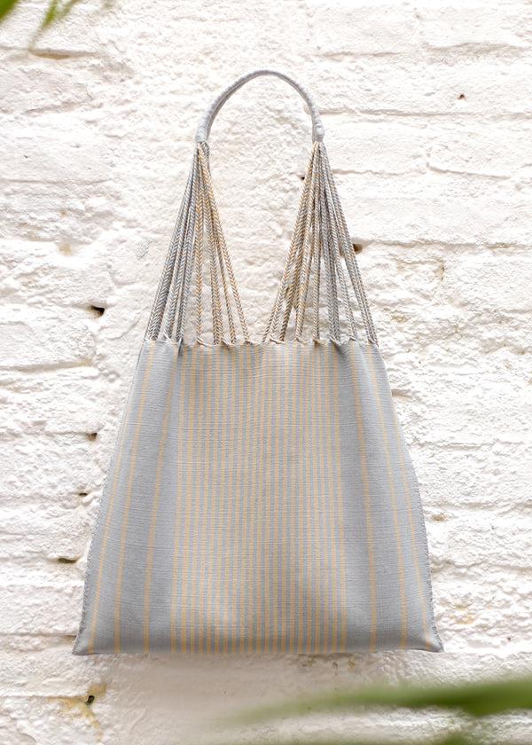 luz Hand Woven - Las Rayas Tote - Eggshell