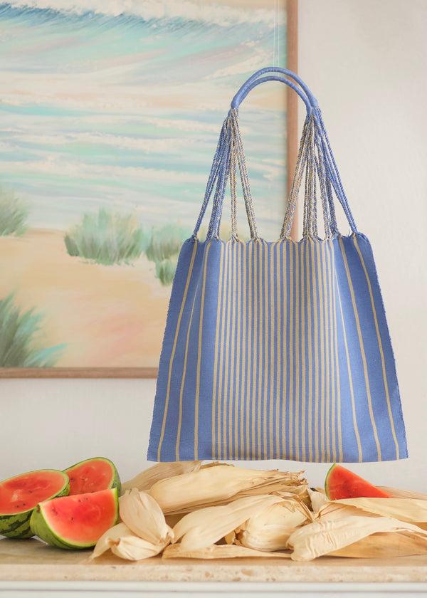 luz Hand Woven - Las Rayas Tote - Flor
