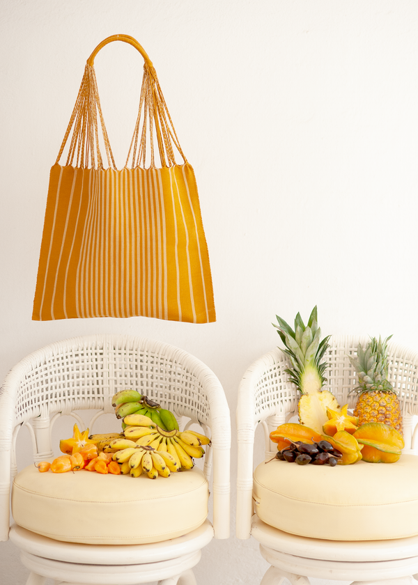 Luz Hand Woven - Las Rayas Tote - Golden Hour