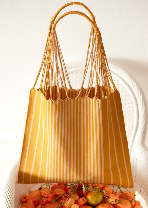 Luz Hand Woven - Las Rayas Tote - Golden Hour