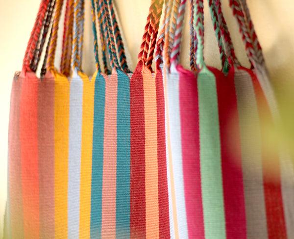 Luz Hand Woven - Las Rayas Tote - Gruesita Grey