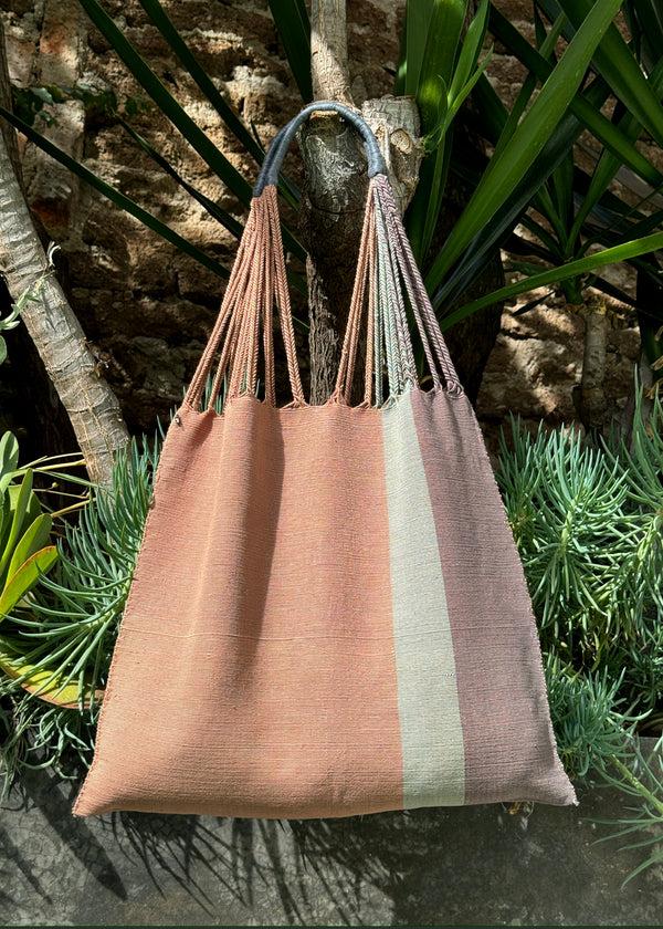 luz Hand Woven - Las Rayas Tote - Heather / Dune