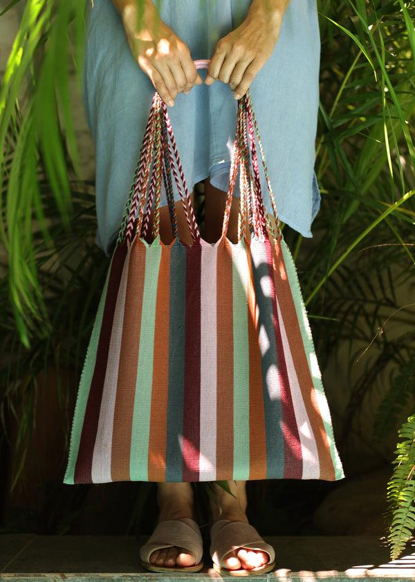 luz Hand Woven - Las Rayas Tote - NEW COLOUR - El Otoño