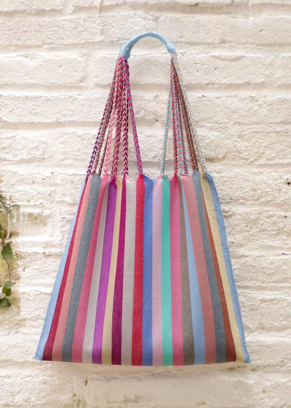 luz Hand Woven - Las Rayas Tote - NEW COLOUR - Nubes