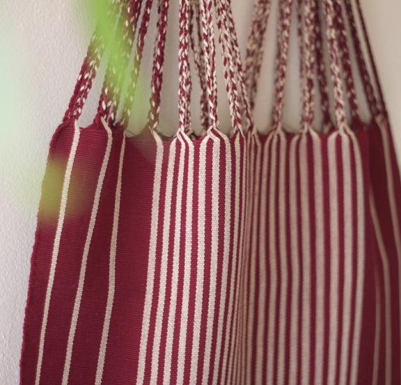Luz Hand Woven - Las Rayas Tote - Sangria