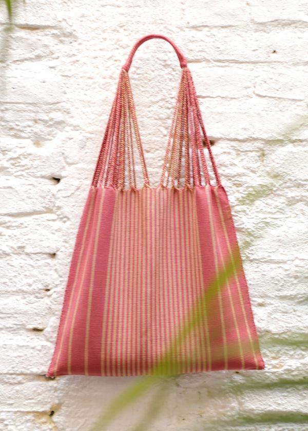 Luz Hand Woven - Las Rayas Tote - Terra-cotta