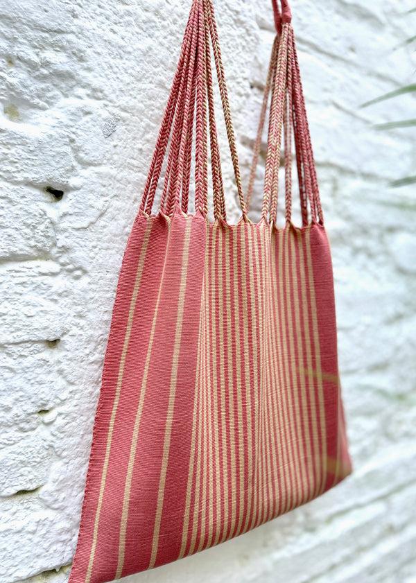 Luz Hand Woven - Las Rayas Tote - Terra-cotta
