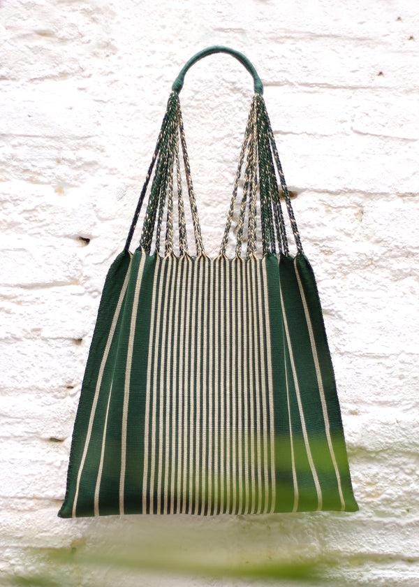 luz Hand Woven - Las Rayas Tote - Verde