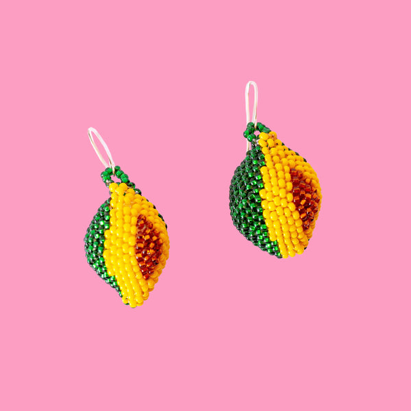 luz Indigenous - Maya Made - Beaded Avocado Earrings