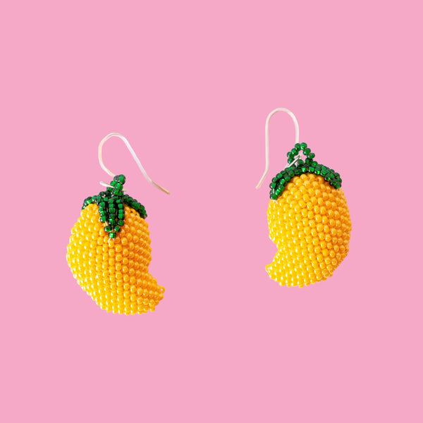 luz Indigenous - Maya Made - Beaded Mango Earrings
