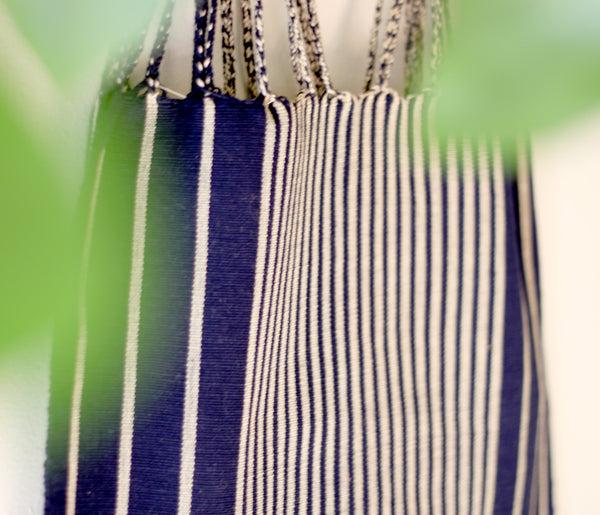 Luz Las Rayas Tote - Navy Blue