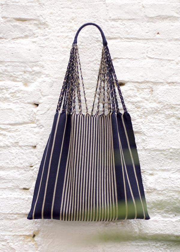 luz Las Rayas Tote - Navy Blue