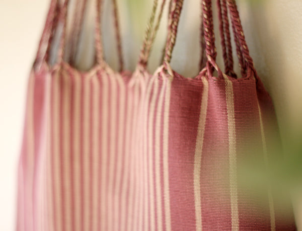 Luz Las Rayas Tote - Palo De Rosa