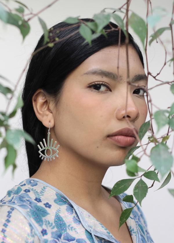 luz Silver Earrings - Pestañas