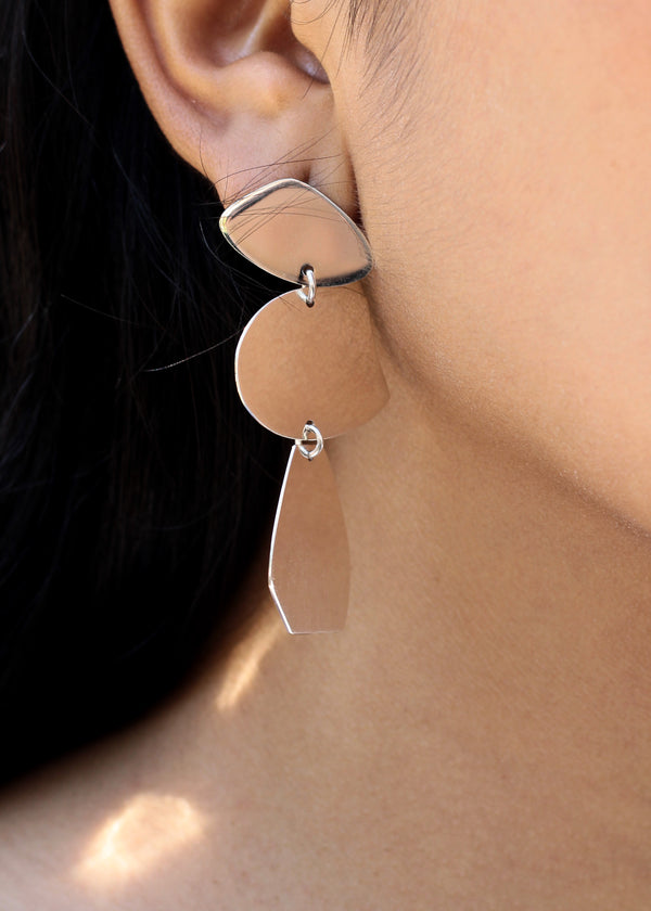 Luz Silver Earrings - Stone