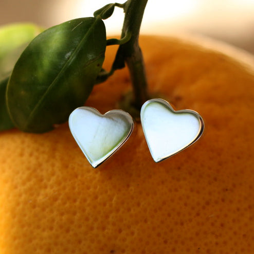 Luz Silver Post Earrings From Taxco - Hearts