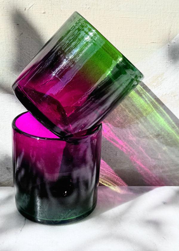 Luz Verdefiusha Glass - Set Of 2 - Hand Blown - 2 Sizes