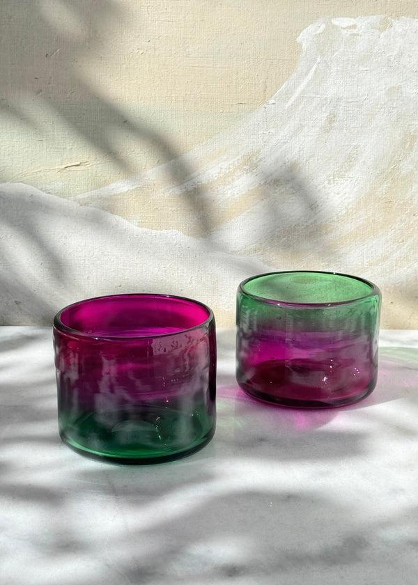 Luz Verdefiusha Glass - Set Of 2 - Hand Blown - 2 Sizes