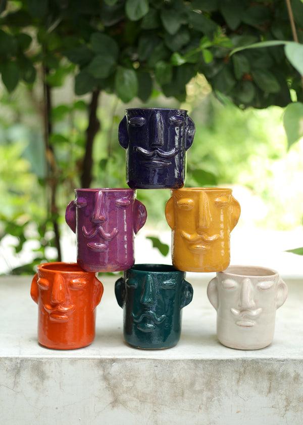 Luz Manny Mug - Orange - 10 Ounce Coffee Cup - Made In Oaxaca