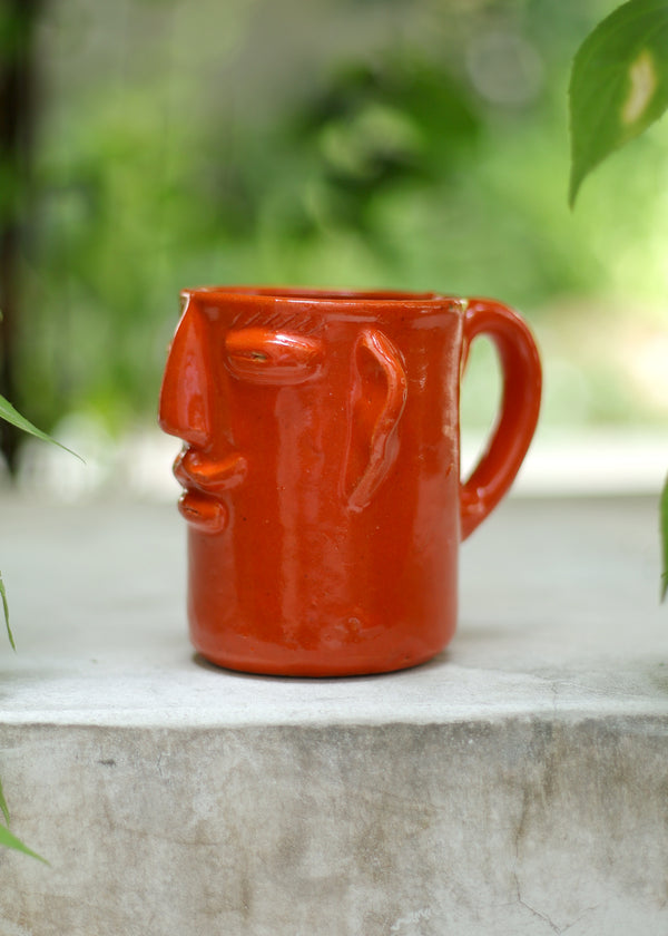 luz Manny Mug - Orange - 10 Ounce Coffee Cup - Made in Oaxaca