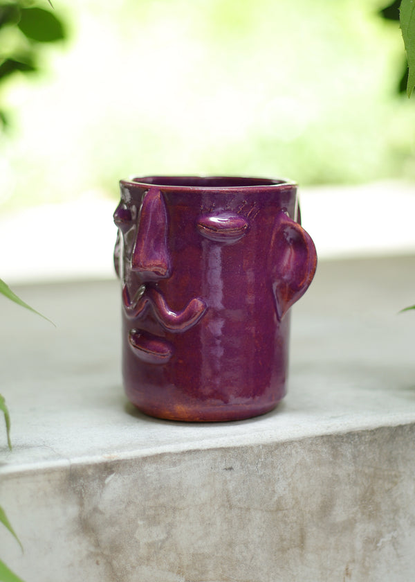 Luz Manny Mug - Purple - 10 Ounce Coffee Cup - Made In Oaxaca