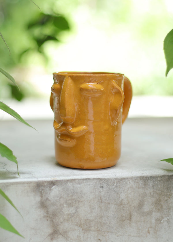 Luz Manny Mug - Yellow - 10 Ounce Coffee Cup - Made In Oaxaca