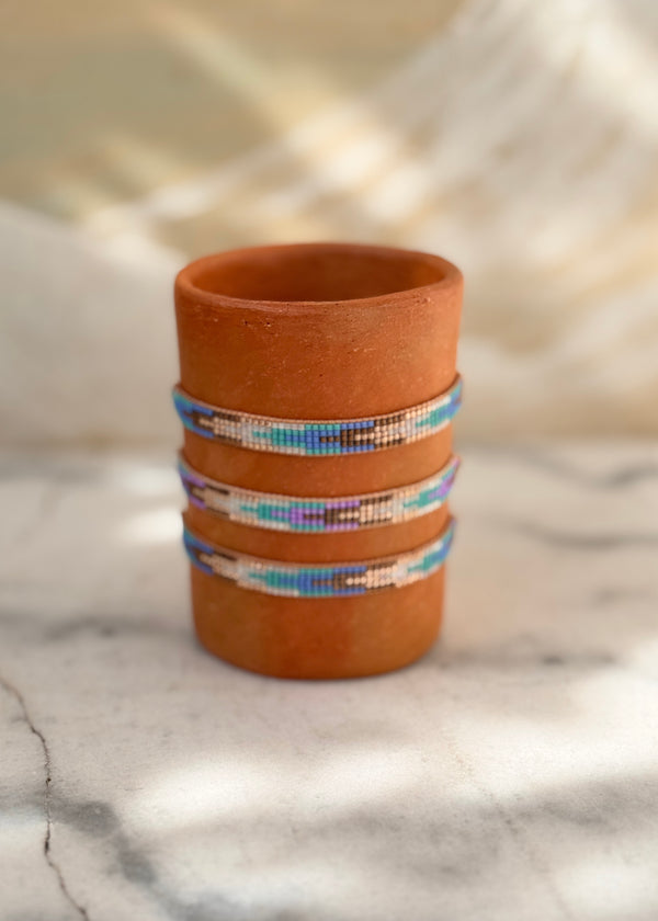 luz Native American Beaded Bracelets Japanese Glass Seed Beads - Waves