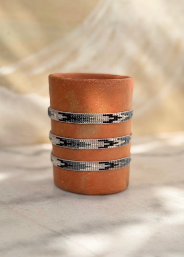 luz Native American Beaded Bracelets Japanese Glass Seed Beads - Storm luz Native American Beaded Bracelets Japanese Glass Seed Beads - Storm