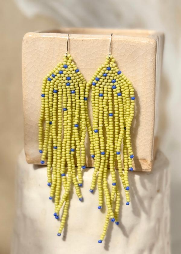 Luz Native American - Beaded Feather Earrings - 3 Colors