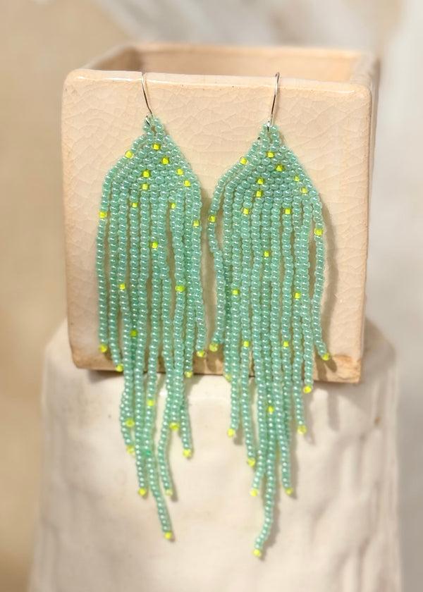 luz Native American - Beaded Feather Earrings - 3 Colors