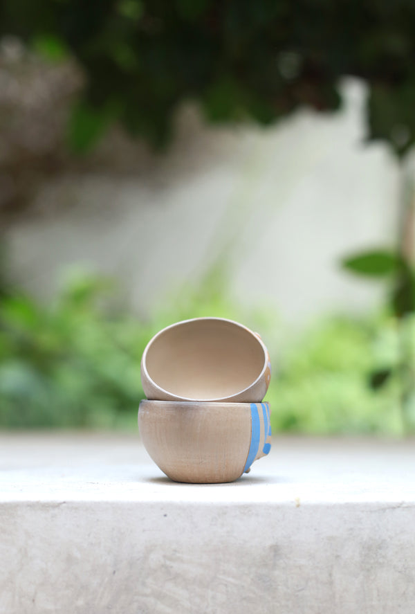 Luz Pair Of One Of A Kind Espresso Or Mezcal Cups By Kara De Barro