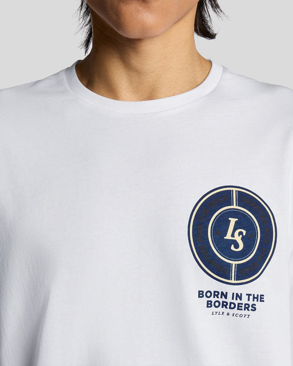 Lyle & Scott Born In The Borders Graphic T-Shirt White