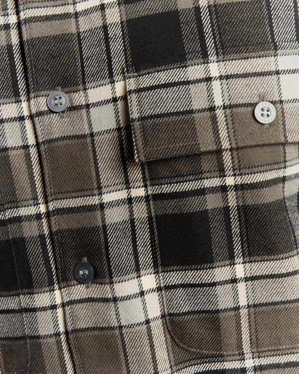 Lyle & Scott Brushed Cotton Check Shirt Jet Black/ Limestone