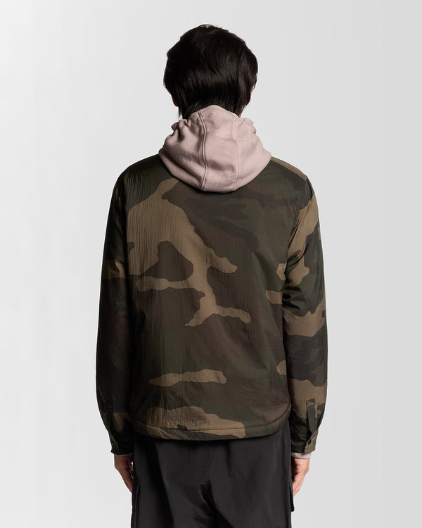 Lyle & Scott Camouflage Insulated Overshirt Grey Taupe