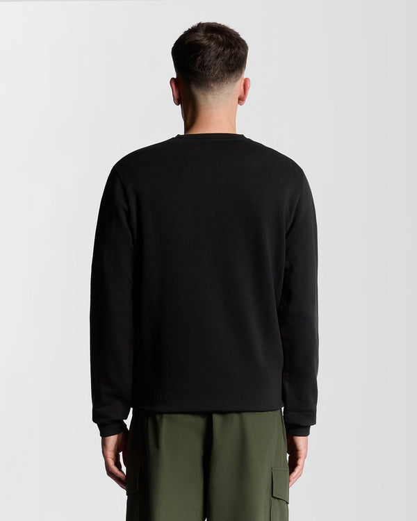 Lyle & Scott Cheers Graphic Crew Neck Sweatshirt Jet Black
