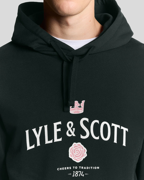 Lyle & Scott Cheers Graphic Loopback Hoodie Dark Navy