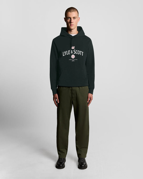 lyle & scott Cheers Graphic Loopback Hoodie Dark Navy
